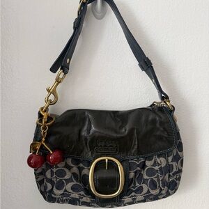 Vintage Coach Bleecker Signature Denim Shoulder Bag